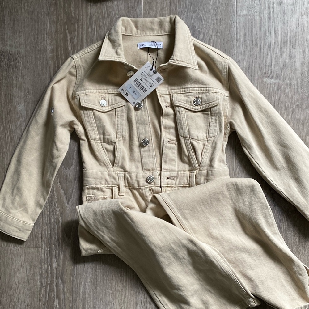 Zara denim jumpsuit, brand new little girls